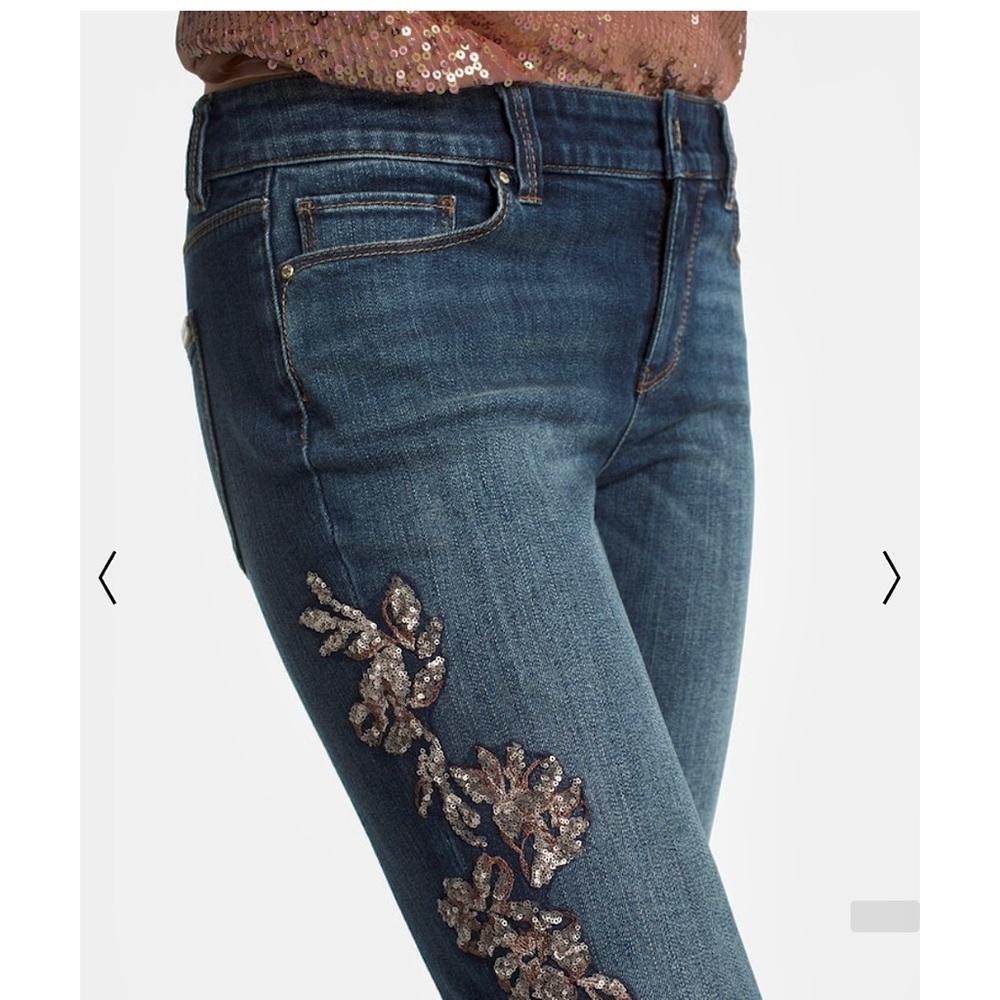 WHITE HOUSE BLACK MARKET Embellished Jeans